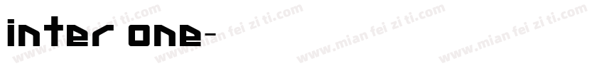 inter one字体转换